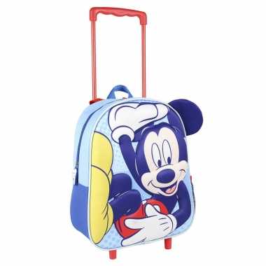 Disney mickey mouse trolley/reiskoffer rugtas voor kinderen