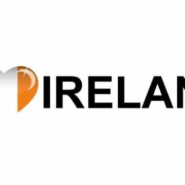 I love ireland vlag sticker 19.6 cm