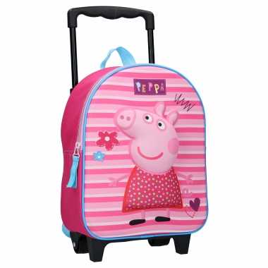 Peppa pig handbagage reiskoffer/trolley 31 cm voor kinderen