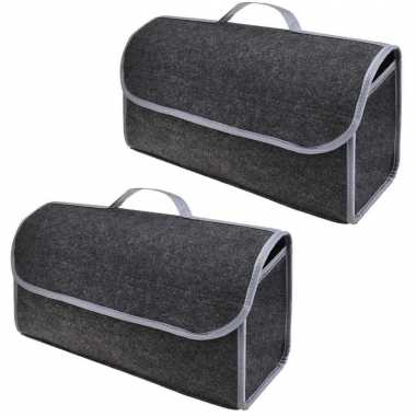 Set van 2x stuks kofferbak organizers / kofferbaktas 15,5 liter