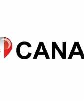 I love canada vlag sticker 19 6 cm