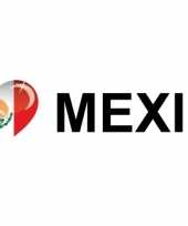I love mexico vlag sticker 19 6 cm