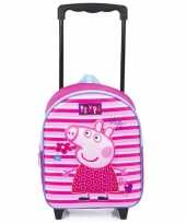 Peppa pig 3d handbagage reiskoffer trolley 31 cm voor kinderen