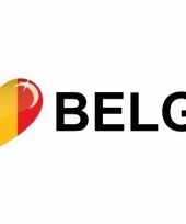 Set van 5x stuks i love belgie vlag sticker 19 6 cm