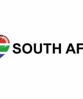 Set van 5x stuks i love south africa vlag sticker 19 6 cm